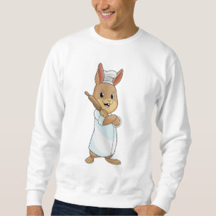 Rabbit as Baker with Rolling pin Sweatshirt