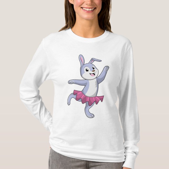 Rabbit as Ballerina at Ballet T-Shirt (Front)