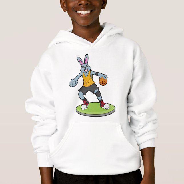 Rabbit as Basketball player with Basketball (Front)