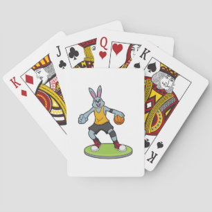 Rabbit as Basketball player with Basketball Playing Cards