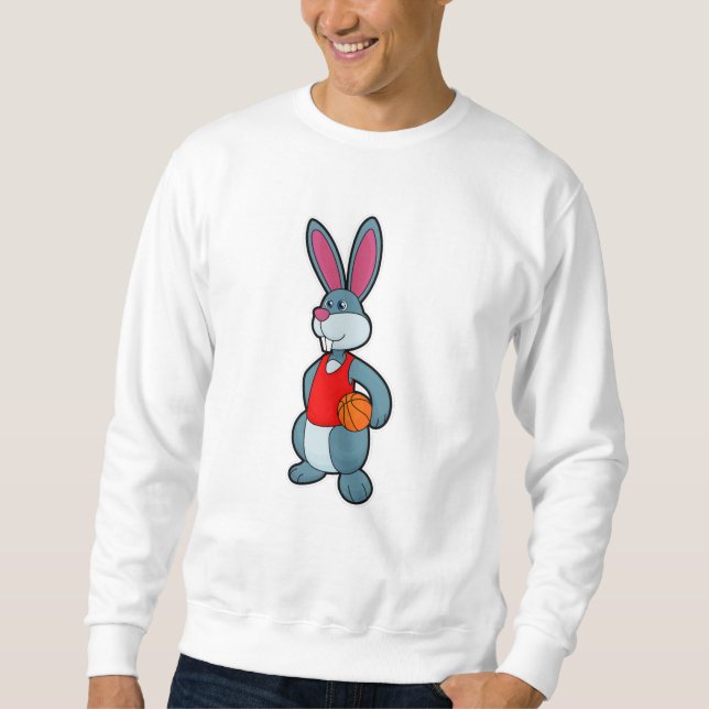 Rabbit as Basketball player with Basketball Sweatshirt (Front)