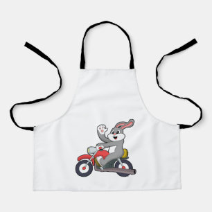 Rabbit as Biker with Motorcycle.PNG Apron