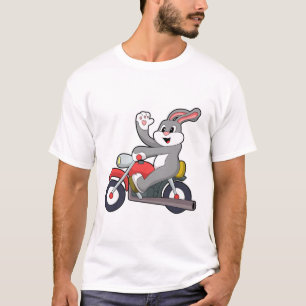 Rabbit as Biker with Motorcycle.PNG T-Shirt