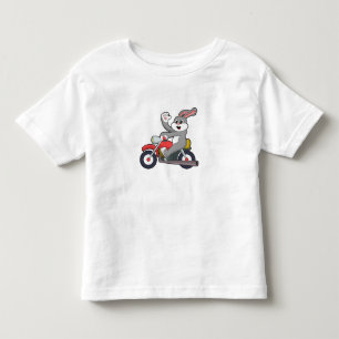Rabbit as Biker with Motorcycle.PNG Toddler T-Shirt