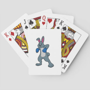 Rabbit as Boxer with Boxing gloves Playing Cards