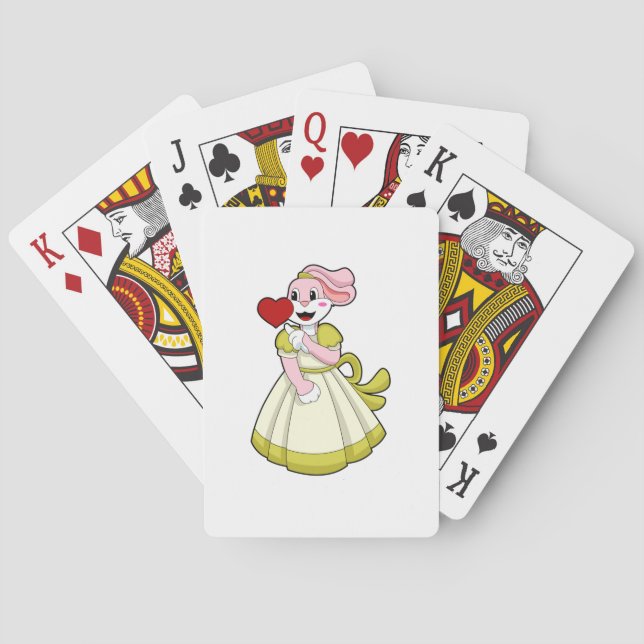 Rabbit as Bride with Wedding dress.PNG Playing Cards (Back)