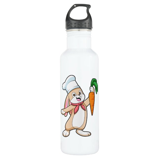 Rabbit as Cook with Carrot 710 Ml Water Bottle (Front)