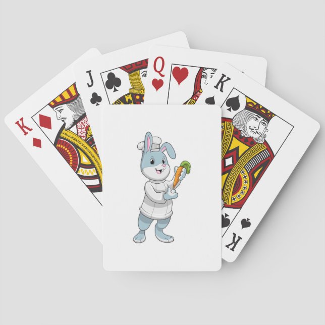Rabbit as Cook with Carrot Playing Cards (Back)