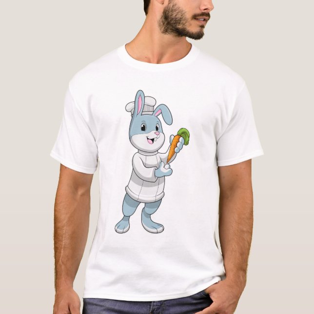Rabbit as Cook with Carrot T-Shirt (Front)