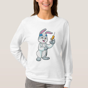 Rabbit as Doctor at Vaccination with Syringe T-Shirt