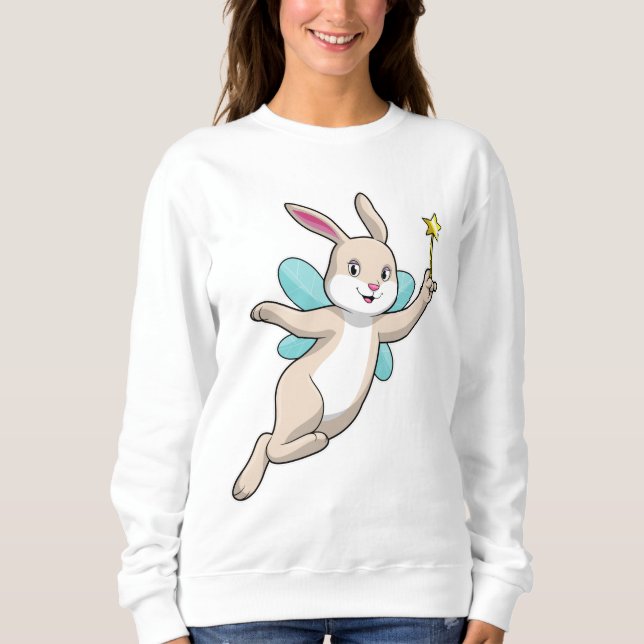 Rabbit as Fairy with Magic wand Sweatshirt (Front)