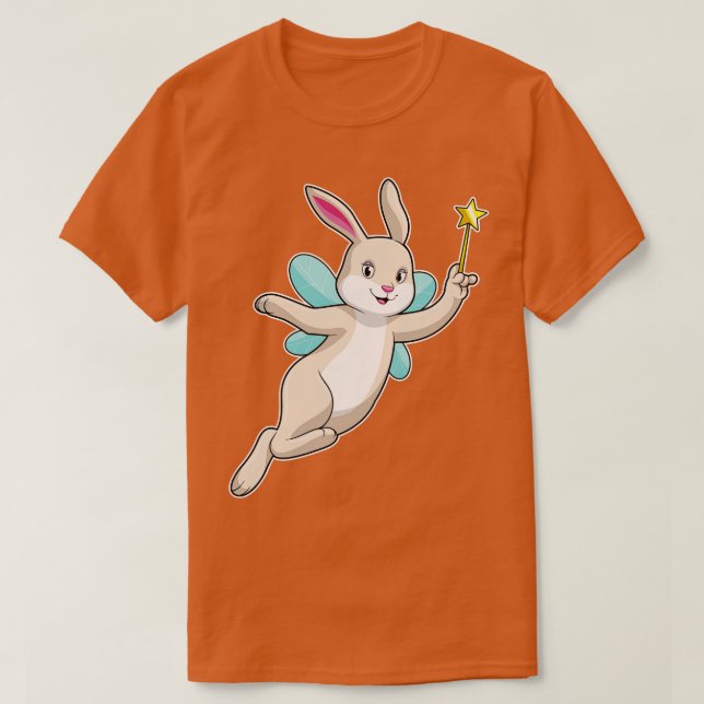 Rabbit as Fairy with Magic wand T-Shirt (Design Front)