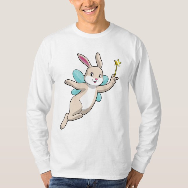 Rabbit as Fairy with Magic wand T-Shirt (Front)