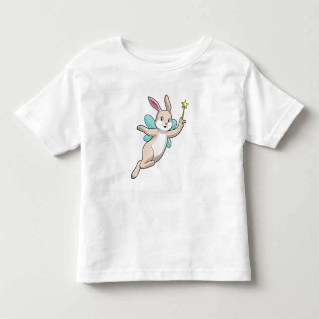 Rabbit as Fairy with Magic wand Toddler T-Shirt (Front)