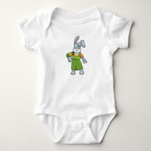 Rabbit as Hairdresser with Hairdryer Baby Bodysuit