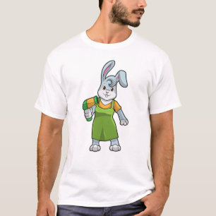Rabbit as Hairdresser with Hairdryer T-Shirt