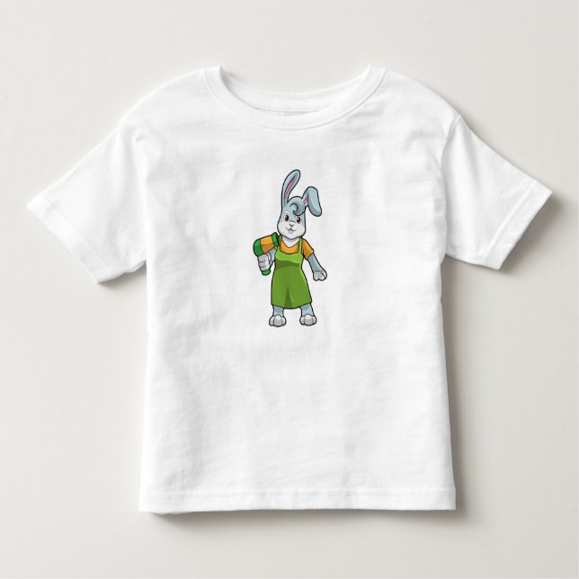 Rabbit as Hairdresser with Hairdryer Toddler T-Shirt (Front)