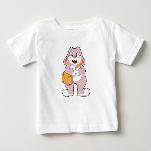 Rabbit as Hiker with Bag Baby T-Shirt (Front)