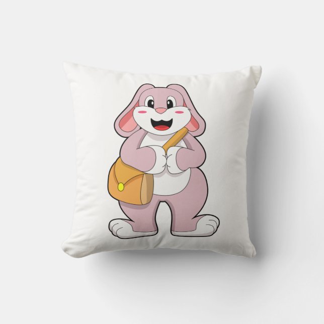 Rabbit as Hiker with Bag Cushion (Front)