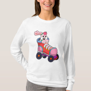 Rabbit as Inline Skater with Inline Skates T-Shirt