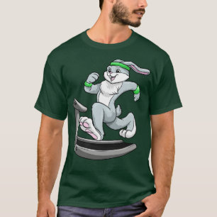 Rabbit as jogger with treadmill T-Shirt