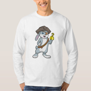 Rabbit as Pirate with Hook hand & Pirate hat T-Shirt