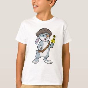Rabbit as Pirate with Hook hand & Pirate hat T-Shirt