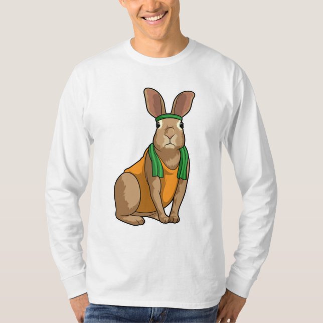 Rabbit as Runner with Towel T-Shirt (Front)