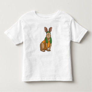 Rabbit as Runner with Towel Toddler T-Shirt