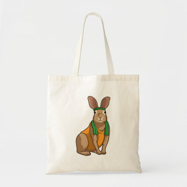 Rabbit as Runner with Towel Tote Bag (Front)