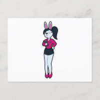 Rabbit as Secretary with Notepad & Glasses