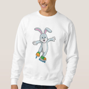 Rabbit as Skater with Inline skates Sweatshirt
