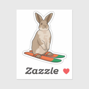 Rabbit as Skier with Ski