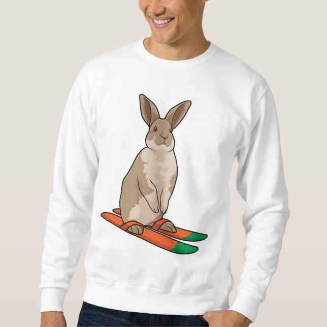 Rabbit as Skier with Ski Sweatshirt (Front)