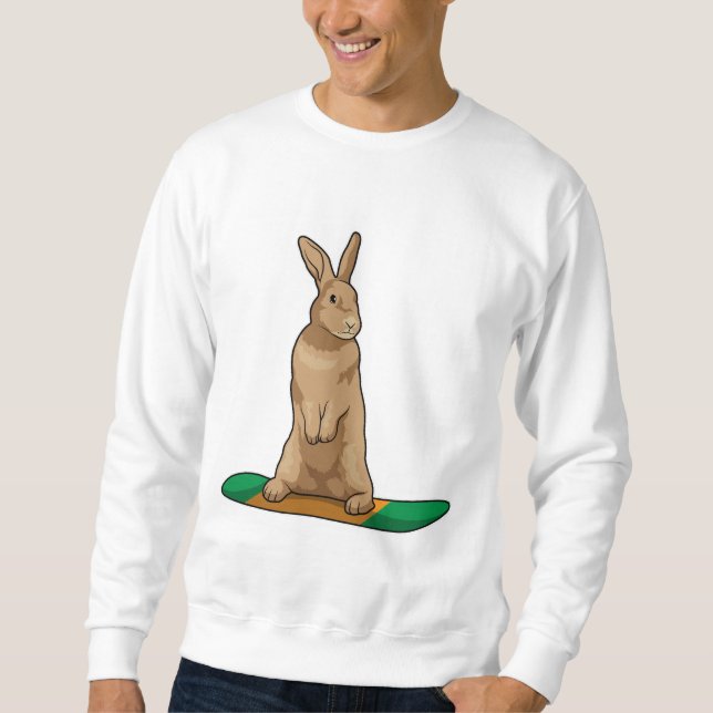 Rabbit as Snowboarder with Snowboard Sweatshirt (Front)