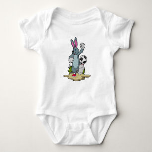 Rabbit as Soccer player with Soccer Baby Bodysuit