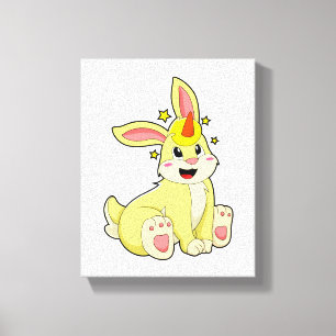 Rabbit as Unicorn Canvas Print