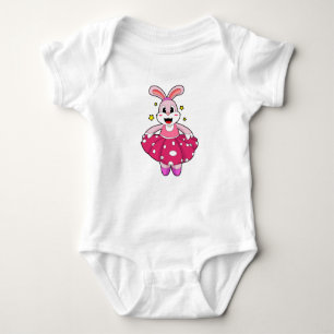 Rabbit at Ballet Dance Baby Bodysuit
