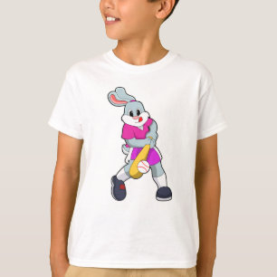 Rabbit at Baseball with Baseball bat T-Shirt