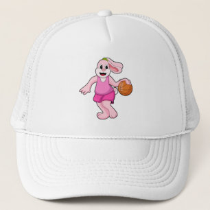 Rabbit at Basketball Sports Trucker Hat