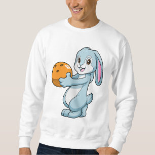 Rabbit at Bowling with Bowling ball Sweatshirt