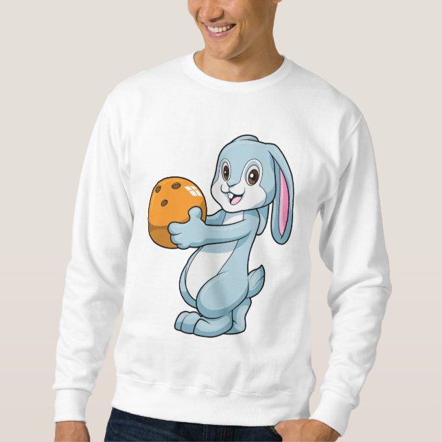 Rabbit at Bowling with Bowling ball Sweatshirt (Front)