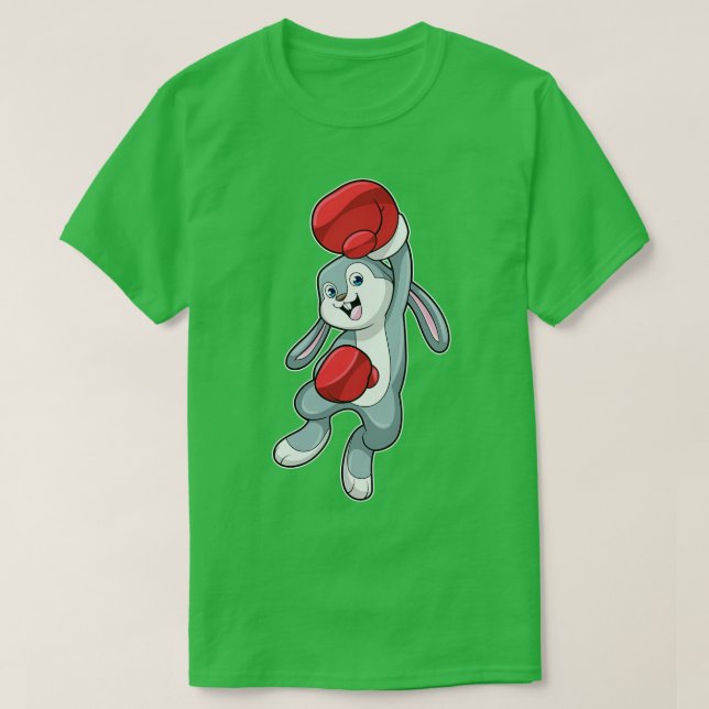 Rabbit at Boxing with Boxing gloves 1 T-Shirt (Design Front)