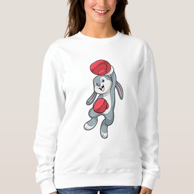 Rabbit at Boxing with Boxing gloves Sweatshirt (Front)