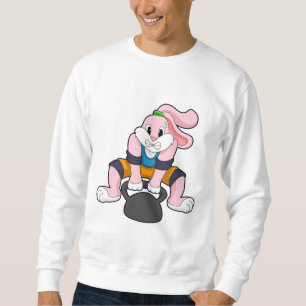 Rabbit at Fitness with Dumbbell.PNG Sweatshirt