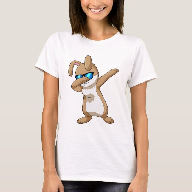 Rabbit at Hip Hop Dance Dab T-Shirt (Front)