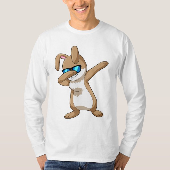 Rabbit at Hip Hop Dance Dab T-Shirt (Front)