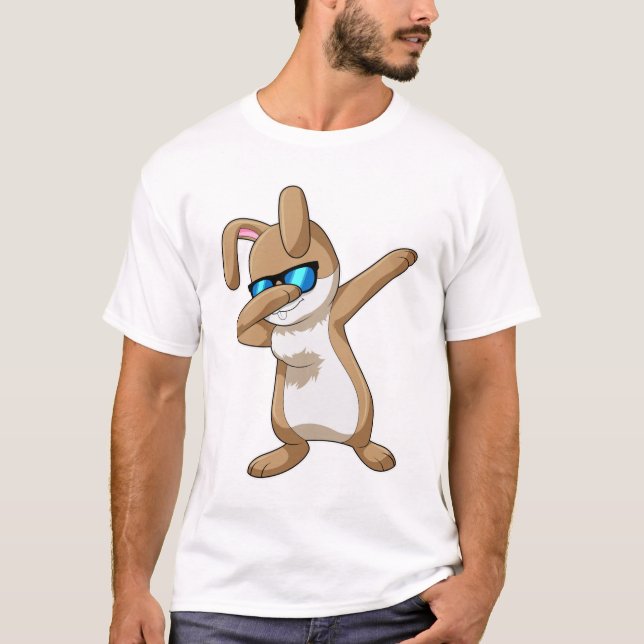 Rabbit at Hip Hop Dance Dab T-Shirt (Front)