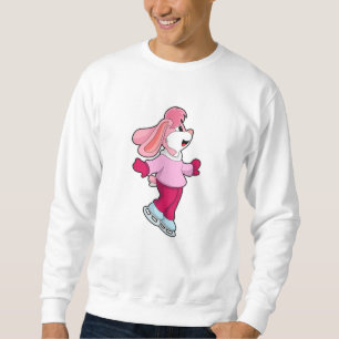 Rabbit at Ice skating with Ice skates Sweatshirt