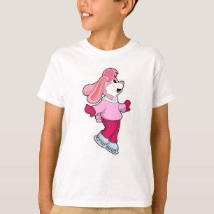 Rabbit at Ice skating with Ice skates T-Shirt